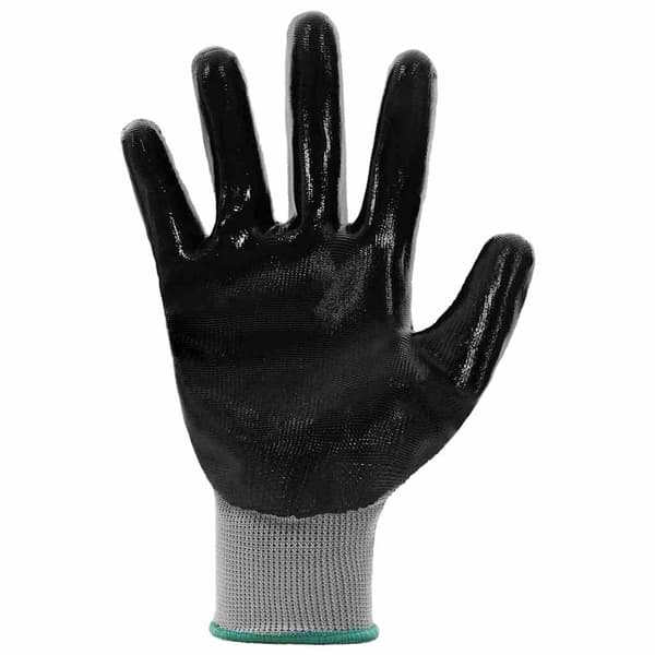 Arbetshandskar 12 pcs Grå och svart 11 / XXL Polyester