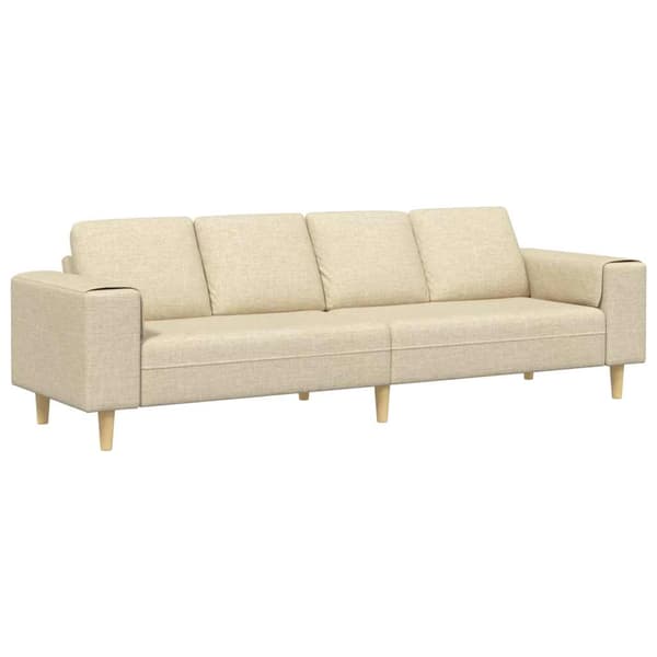 Vardagsrumsoffa Kräm 250 x 77 x 76 cm Polyester