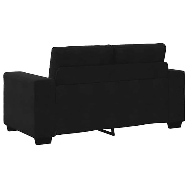 Loveseat soffa svart 160x77x82 cm sammet