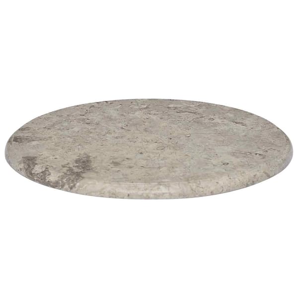 Bordsskiva grå Ø50x2,5 cm marmor