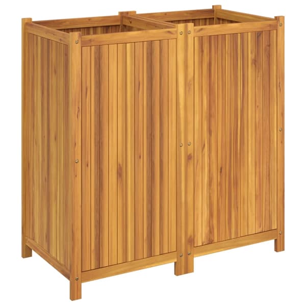 Odlingslåda med foder 100x50x100 cm massivt akaciaträ