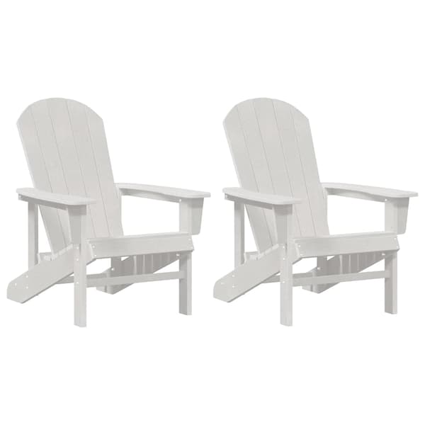 Trädgård Stol 2 pcs Vit 82 x 74 x 92 cm polyeten