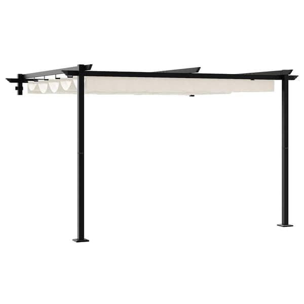 Paviljong 300 x 300 x 200 cm Gräddvit Polyester