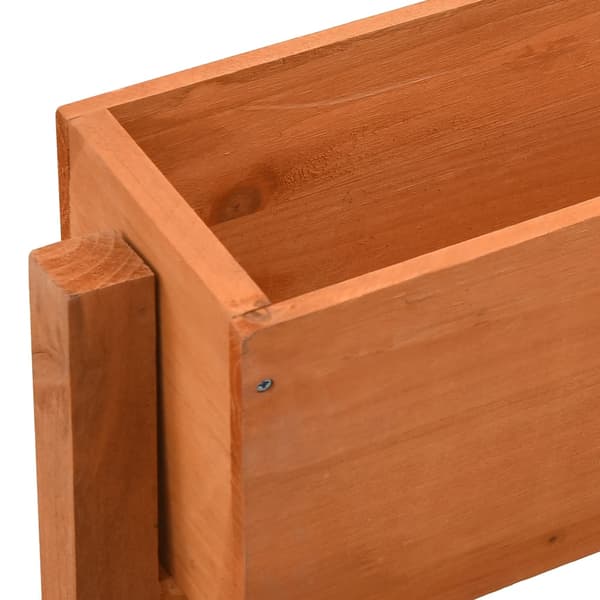 Infällbart odlingsställ orange 60x14x75 cm massivt granträ