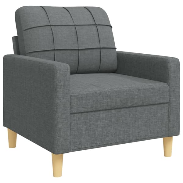 Soffgrupp 3 delar mörkgrå tyg
