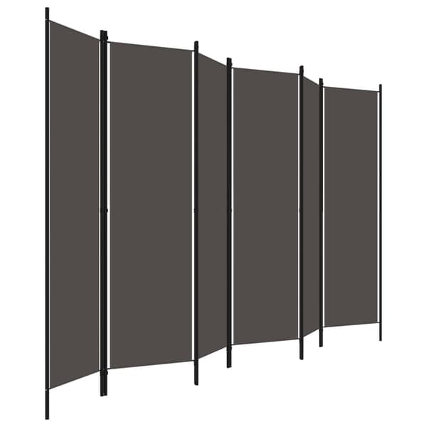Rumsavdelare 6 paneler antracit 300x180 cm