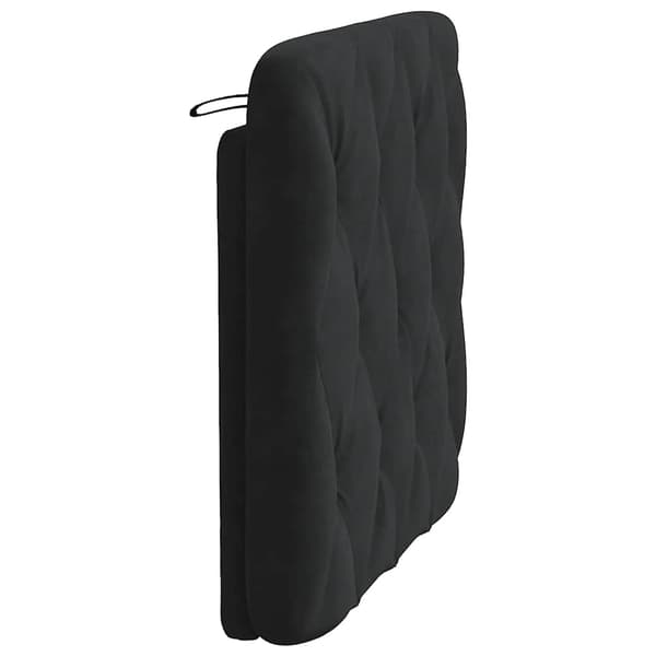 Headboard Cushion Black 80 cm Velvet