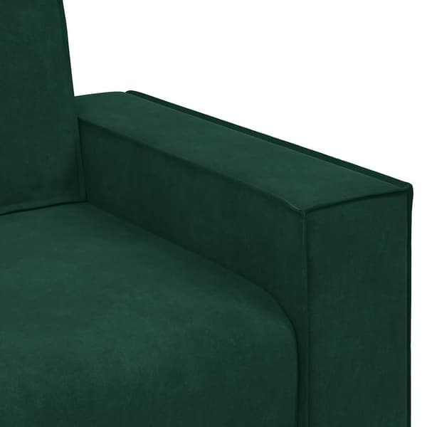 Soffa 2-sits mörkgrön 180x78x84 cm sammet