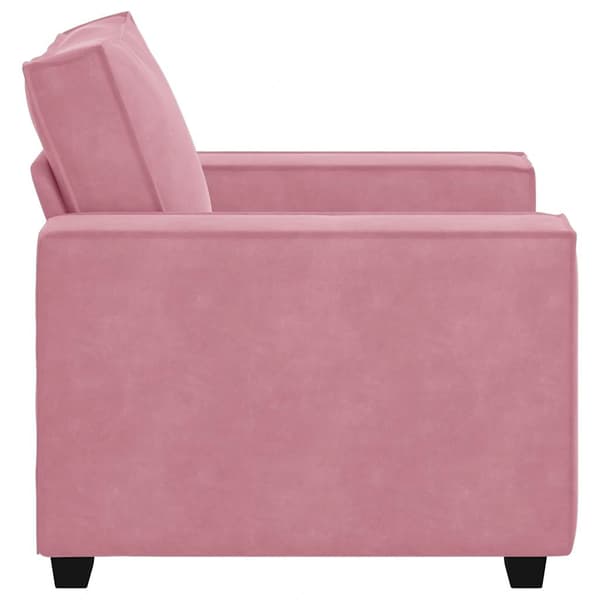 Soffstol rosa 100x78x84 cm sammet