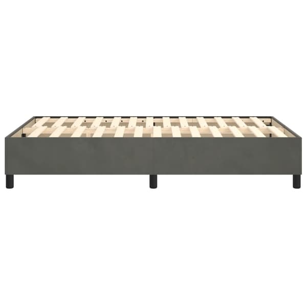 Boxspring-sängram mörkgrå 120x200 cm sammet