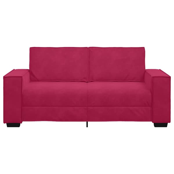 2-sitssoffa vinröd 180x78x84 cm sammet