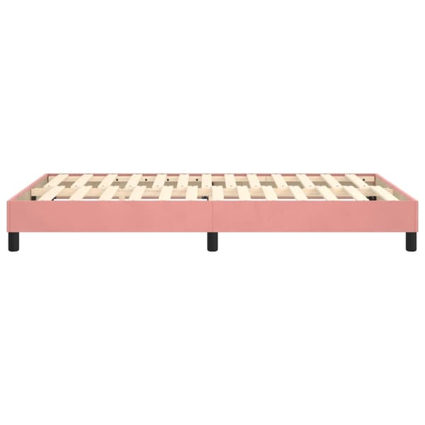 Boxspring-sängram rosa 120x200 cm sammet