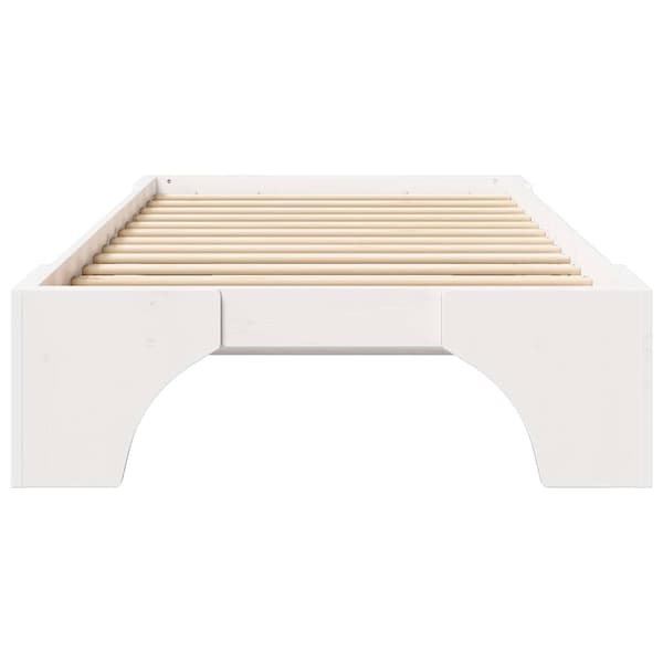 Sängram Vit 100 x 200 cm Massiv furu