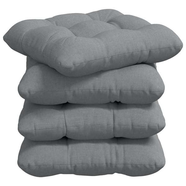 Sittkuddar 4 pcs Ljusgrå 40 x 40 x 12 cm tyg