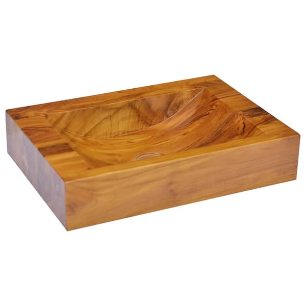 Handfat massiv teak 50x35x10 cm