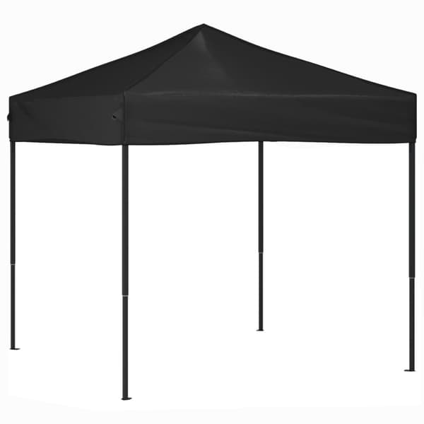 Hopfällbart partytält svart 2x2 m