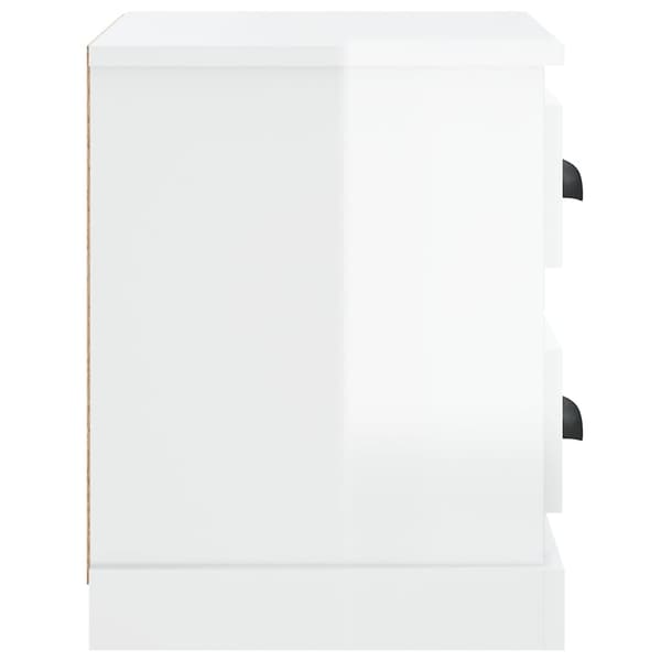 Sängbord vit högglans 60x35,5x45 cm