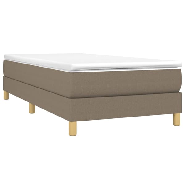 Boxspring-sängram Taupe 90x200 cm tyg