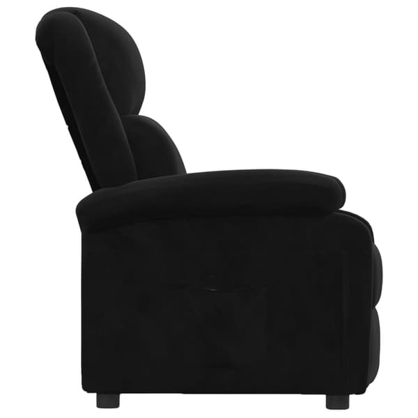 Reclinerfåtölj svart sammet