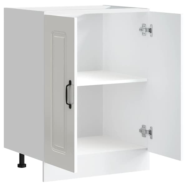 Diskbänk underskåp högglans vit 60x46x81,5 cm konstruerat trä