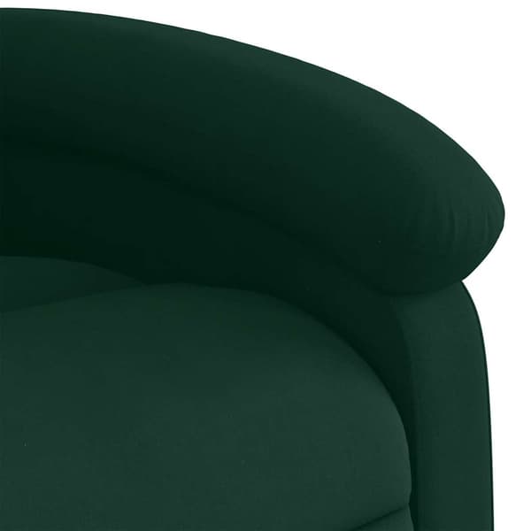 Reclinerfåtölj mörkgrön sammet