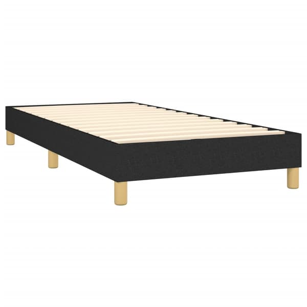 Boxspring-sängram svart 90x200 cm tyg