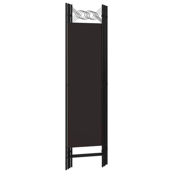 Rumsavdelare 4 paneler brun 160x180 cm