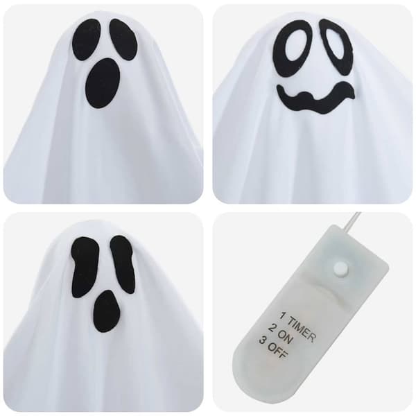 Halloween Hängande Spöke 3 pcs Vit 52 x 62 cm Polyester