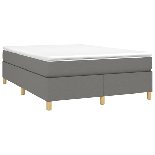 Boxspring-sängram mörkgrå 140x190 cm tyg
