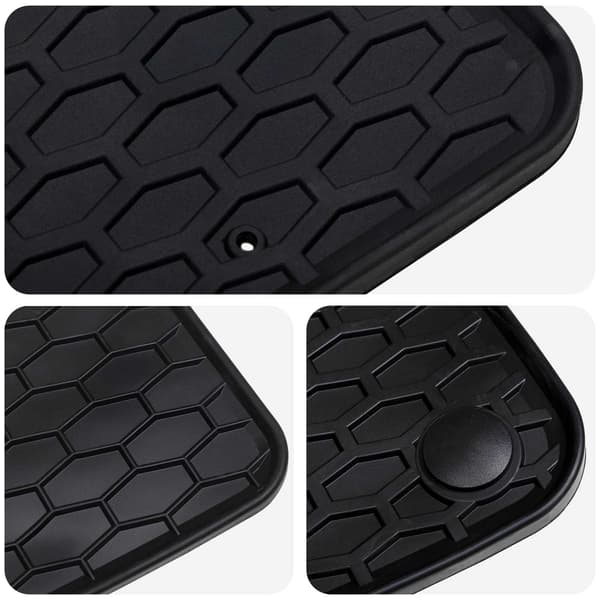 Bilmatta 4 pcs Svart Gummi