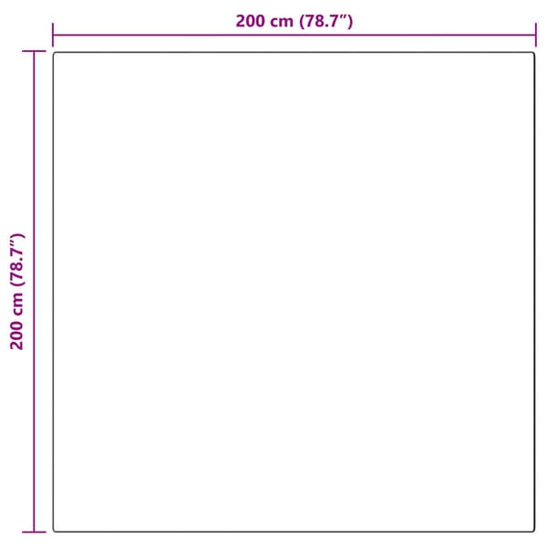 Fuskfäll matta TAFALLA Antracit 200 x 200 cm Polyester