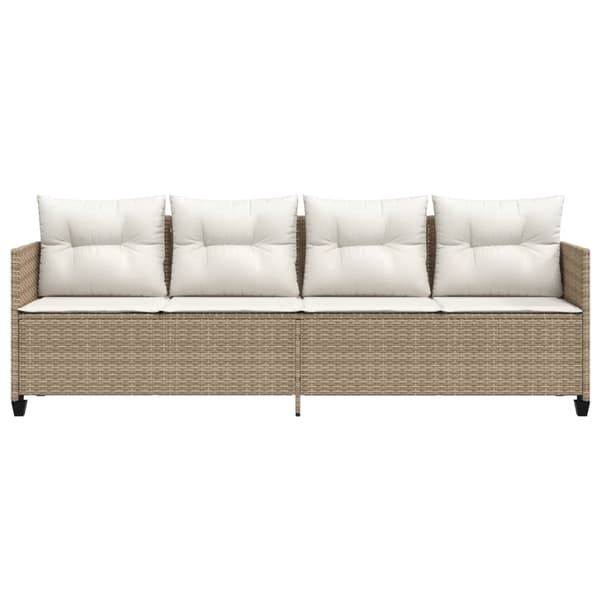 Solsäng med dynor beige konstrotting