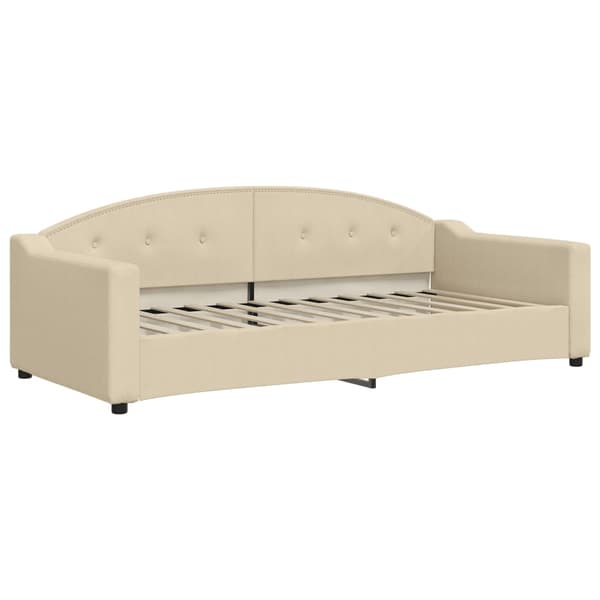 Dagbädd utdragbar gräddvit 90x200 cm tyg