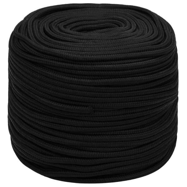 Rep svart 6 mm 250 m polyester