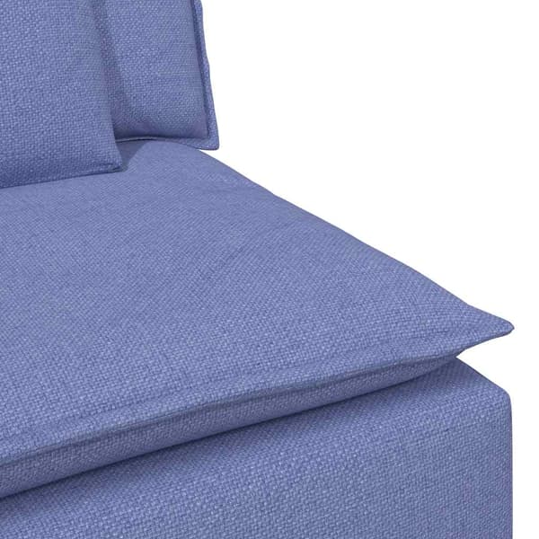 Modulär soffa armstödsändmodul med dynor jeansblå 100 cm
