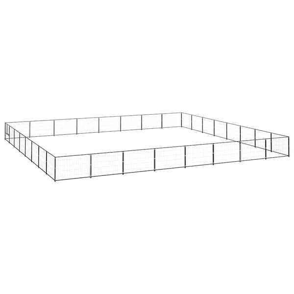 Hundgård svart 64 m² stål