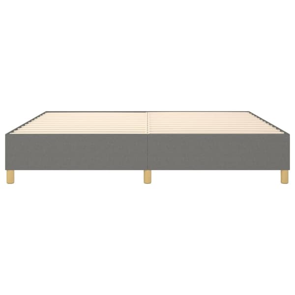 Boxspring-sängram mörkgrå 140x200 cm tyg