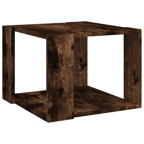 Soffbord rökfärgad ek 40x40x30 cm konstruerat trä