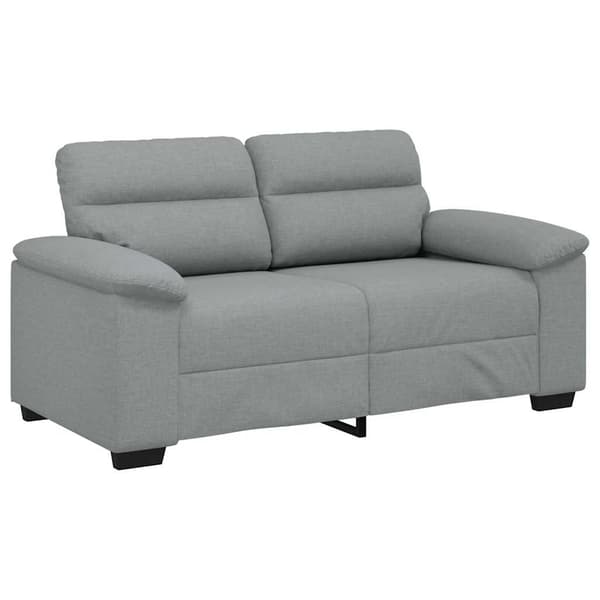 2-sitssoffa ljusgrå 160x81x84 cm tyg