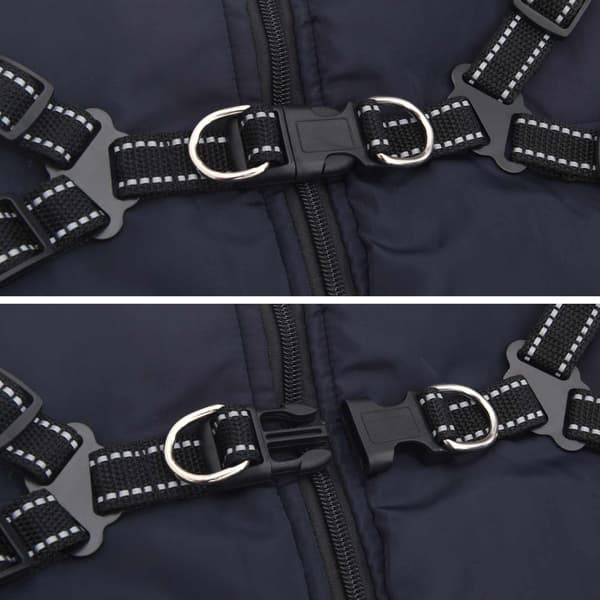 Hund Kappa Mörkblå L48 Fleece och Polyester