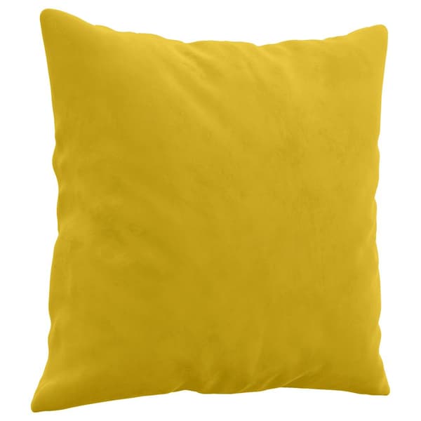 Prydnadskuddar 2 st gul 40x40 cm sammet