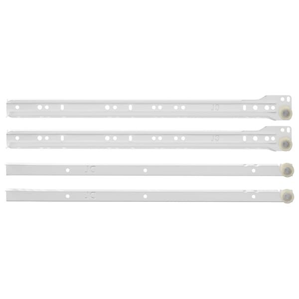 Lådräls 2 pcs Vit 400 mm Stål