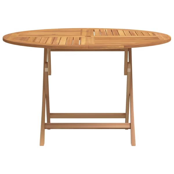 Hopfällbart trädgårdsbord Ø 110x75 cm massiv teak