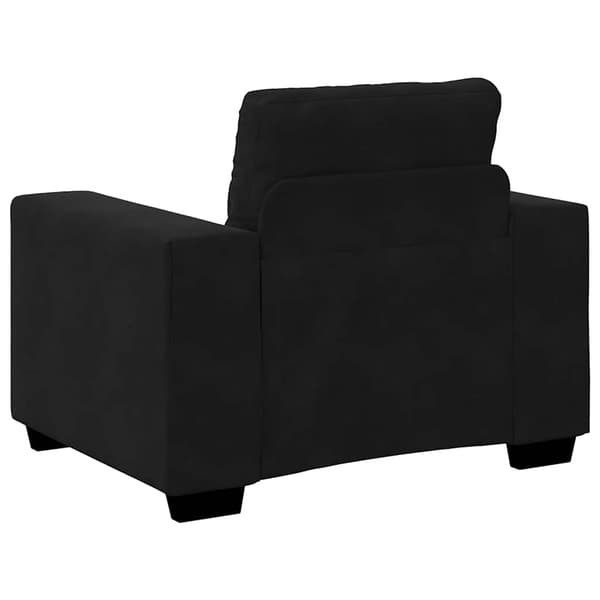 Soffstol svart 100x78x80 cm sammet