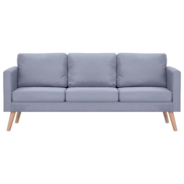 Soffa 3-sits i tyg ljusgrå