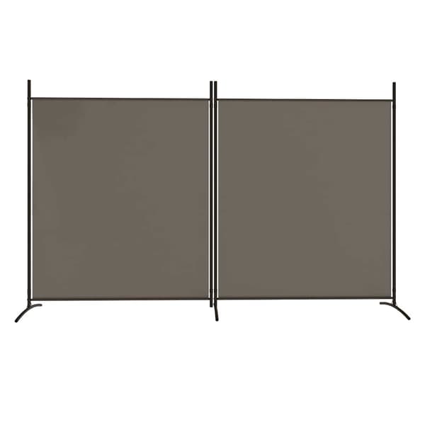 Rumsavdelare 2 paneler antracit 348x180 cm tyg