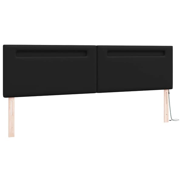 LED huvuddyna Svart 200 cm Konstläder