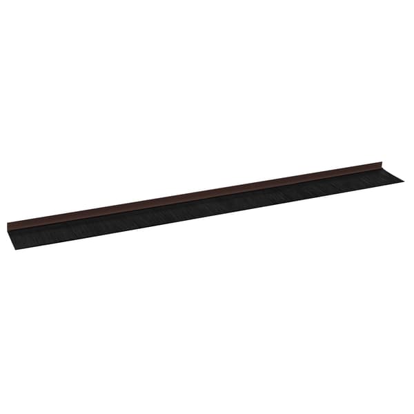Självhäftande dörrborstlist 12 pcs Brun 100 cm