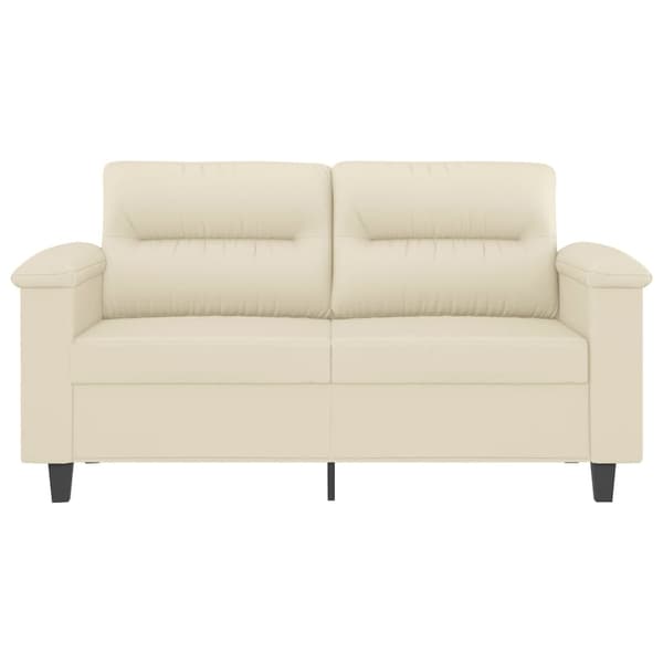 2-sitssoffa gräddvit 120 cm konstläder