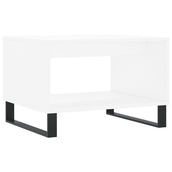 Soffbord vit 60x50x40 cm konstruerat trä